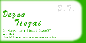 dezso tiszai business card